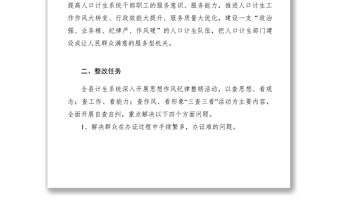 【计划总结】关于在全县计生系统开展思想作风纪律整改活动的通知