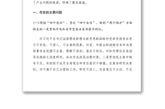 “不忘初心、牢记使命”主题教育专题民主生活会领导班子检视剖析材料（领导班子对照检查材料）