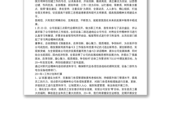 20xx年学习集团公司职代会报告心得体会范文