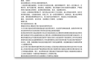 审计进驻表态发言3篇