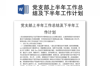 党支部上半年工作总结及下半年工作计划