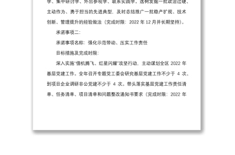 10篇承诺事项书记抓基层党建工作承诺事项清单范文10篇含事项名称目标措施完成时限书记项目参考