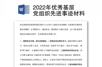 2025优秀基层党组织ppt