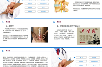 腰椎间盘突出症诊断与治疗PPT清新商务医疗风医学通用PPT模板