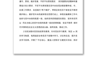 区融媒体中心党组落实全面从严治党主体责任情况报告范文履行责任制工作汇报总结