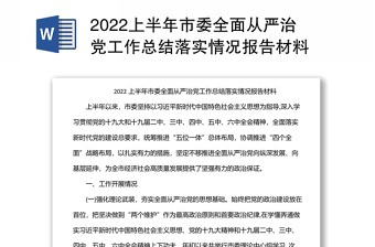 2025从严治党履行情况报告