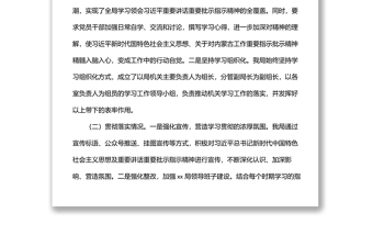 关于贯彻落实习近平总书记重要讲话重要批示指示精神的自查报告材料