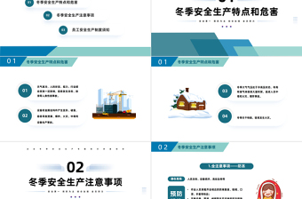 2022冬季安全生产培训PPT简约风冬季安全生产培训模板课件