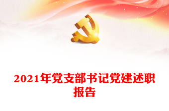 2021年党支部书记党建述职报告