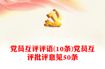 2025大学生党员对他人的批评意见ppt