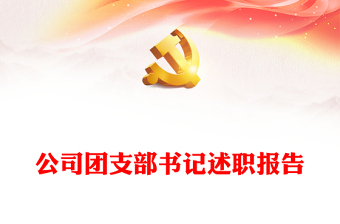 公司团支部书记述职报告