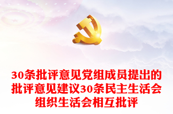 2025大学生党员对他人的批评意见ppt