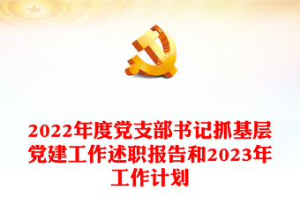 党支部书记抓基层党建工作述职报告和2023年工作计划