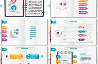 2023人事创意行政部年终总结PPT墨绿色清新简约年终总结报告PPT课件