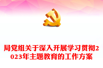 局党组关于深入开展学习贯彻年主题教育的工作方案