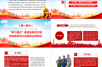 2023两个确立是新时代最重要的政治成果PPT党政风基层党委党支部党员干部主题教育专题党课课件模板下载
