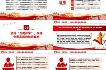 系统构建立德树人落实机制PPT精美大气牢记为党育人为国育才的初心和使命全面贯彻党的教育方针党课