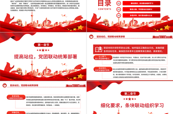 精美风稳妥有序推进团员和青年主题教育PPT抓实全省团员和青年主题教育党课课件模板