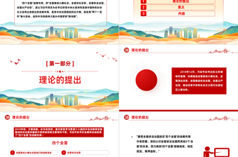 四个全面战略布局PPT简洁实用2024年党的创新理论党建知识宣传课件