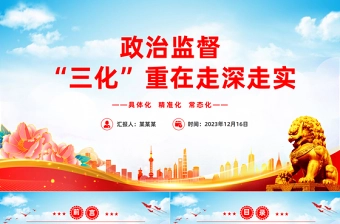 2025组织部门 政治监督清单ppt