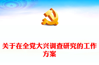 2025关于在全党大兴调查研究的方案学习体会ppt