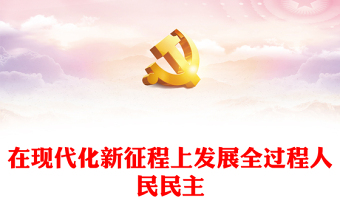 在现代化新征程上发展全过程人民民主研讨发言