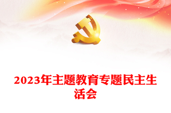 2023年主题教育专题民主生活会PPT党政风优质6个方面突出问题和12条具体要求党课(讲稿)