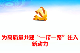 为高质量共建“一带一路”注入新动力研讨发言