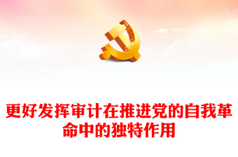 更好发挥审计在推进党的自我革命中的独特作用研讨发言