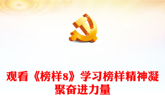 传承榜样精神汲取奋进力量PPT学习《榜样8》先进事迹党课下载(讲稿)