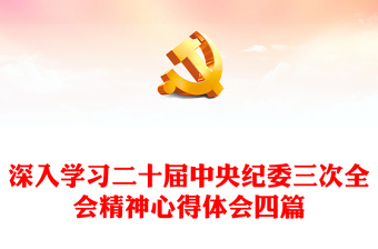 学习贯彻二十届中央纪委三次全会精神心得体会四篇