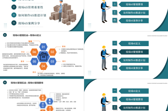 现场6s管理实战PPT简洁商务风案例分析精选模板下载