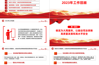 2024两会最高人民法院工作报告PPT大气简洁两会学习微党课课件