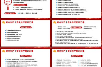 2024全国安全生产月PPT大气精美安全生产知识汇集宣讲课件下载