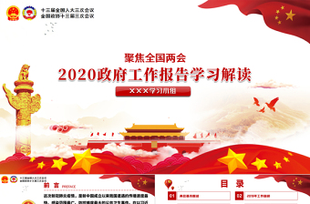 2025政府工作报告最后一页PPT