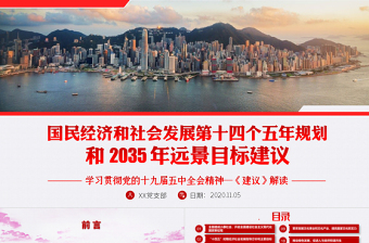 2025十四五规划和2035年远景目标纲要PPT