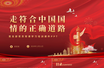 2024党课学习感悟ppt模板