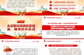 2024谱写新时代“丹心从来系家国”的英雄史诗PPT红色大气隆重开展烈士纪念活动专题党课