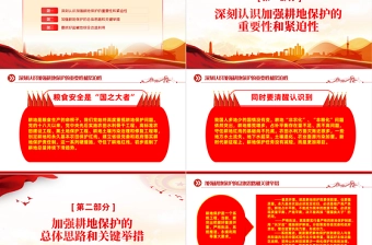 综合改造利用盐碱地PPT红色简洁切实加强耕地保护抓好盐碱地综合改造利用课件模板