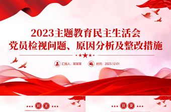 2025民主生活会 党课ppt