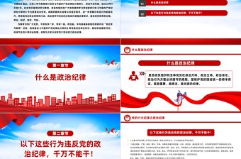 党政风优质党的六大纪律之政治纪律解读PPT