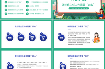 2022做一名智慧的班主任PPT卡通风小学班主任培训课件模板