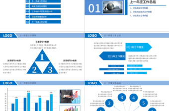 2023框架完整商务年终工作总结工作汇报工作报告新年计划ppt模板