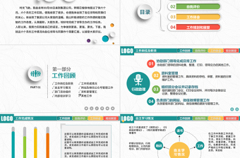 2023年彩色微粒体个人干部述职工作总结转正PPT模板下载