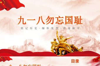 2024纪念九一八团课ppt课件免费