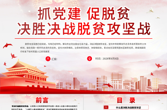 2025抓党建促脱贫整治措施党课PPT