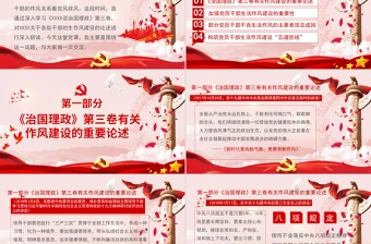 锲而不舍抓作风永不放松严党纪PPT模板-含讲稿