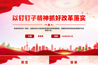 2024发扬钉钉子精神真抓实干ppt