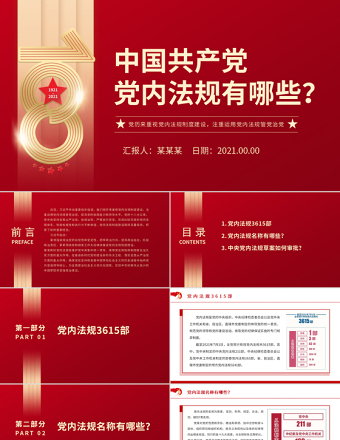 中国共产党党内法规有哪些PPT党历来重视党内法规制度建设注重运用党内法规管党治党纪律党课课件