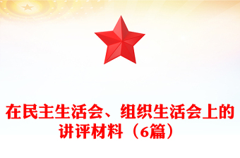 2025党员干部民主生活会ppt